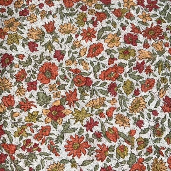 CYNTHIA Rowley pleated floral print off the shoulder blouse size Medium - Picture 9 of 11